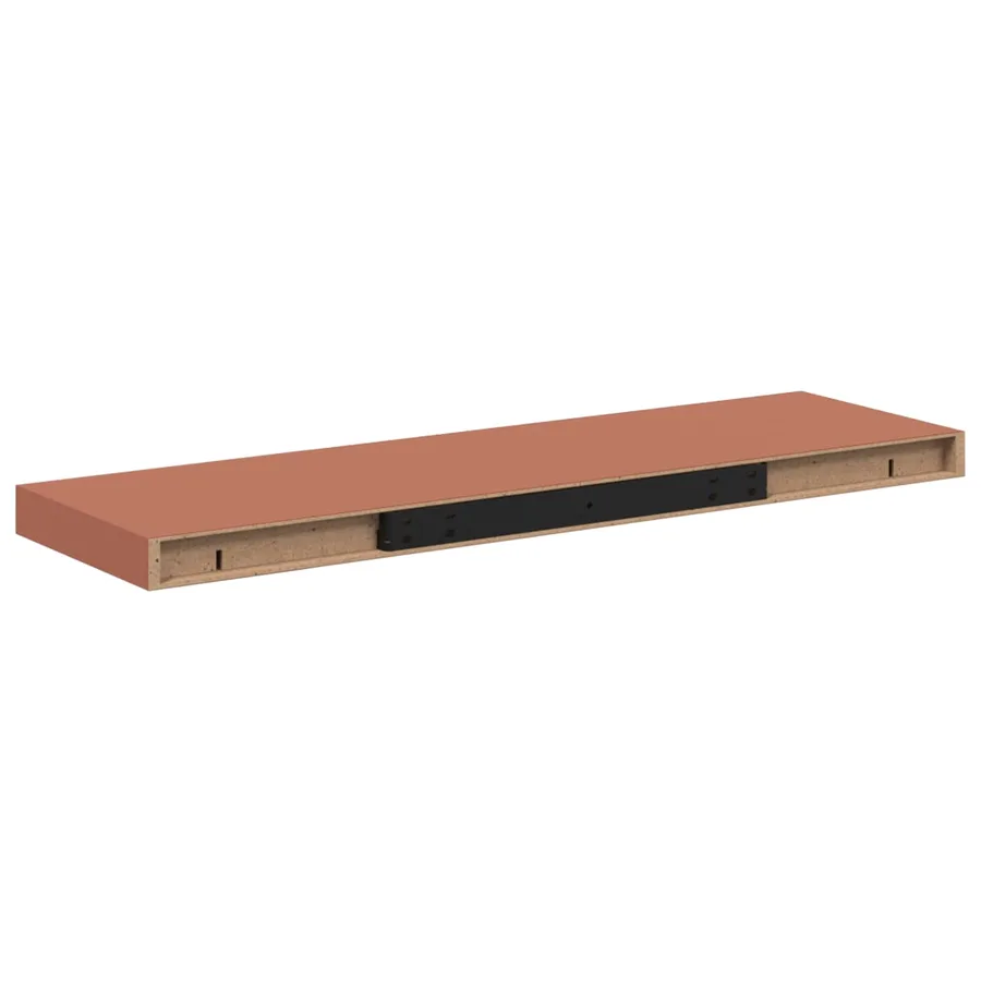 Étagère Murale 2 pcs Rouge 90 x 23,5 x 4 cm Bois d'ingénierie - 9