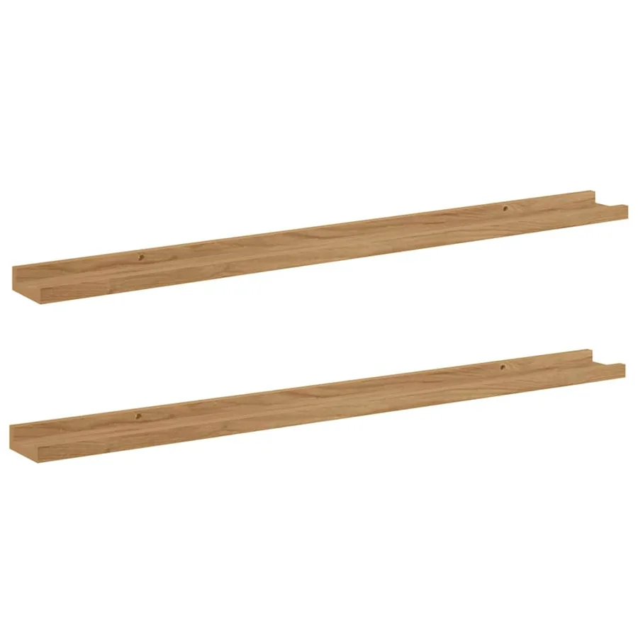 Étagère Murale Montage mural 2 pcs Marron 100 x 9 x 3 cm - 2
