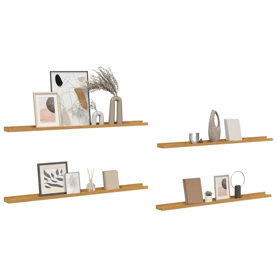 Étagère Murale Montage mural 4 pcs Beige 115 x 9 x 3 cm - 3