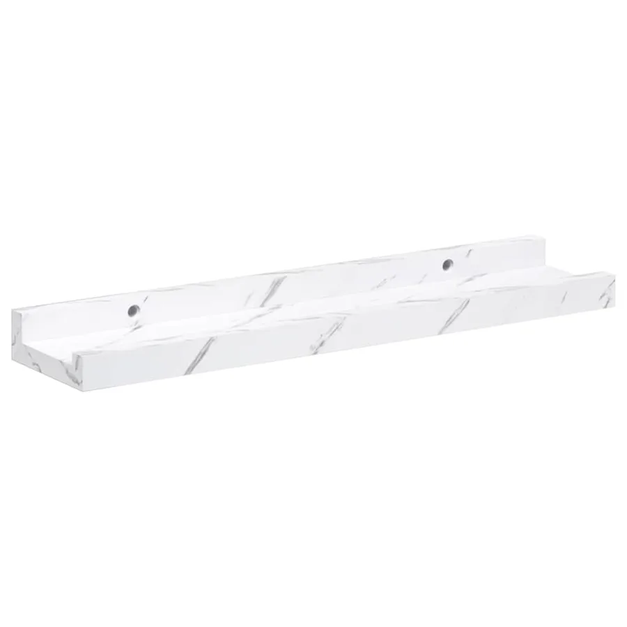 Étagère Murale Montage mural 2 pcs Marbre blanc 40 x 9 x 3 cm - 6