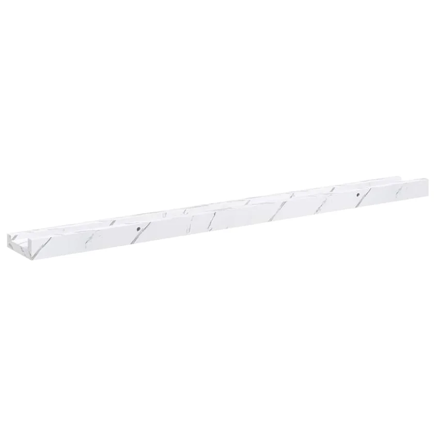 Étagère Murale Montage mural 2 pcs Marbre blanc 80 x 9 x 3 cm - 9