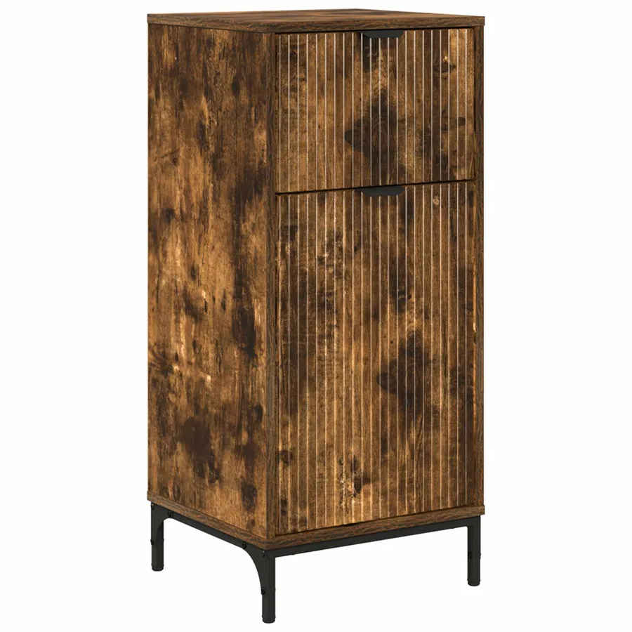 Cabinet de salle de bain Chêne fumé 39,5 x 36 x 88 cm - 2