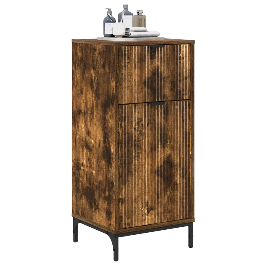 Cabinet de salle de bain Chêne fumé 39,5 x 36 x 88 cm - 3