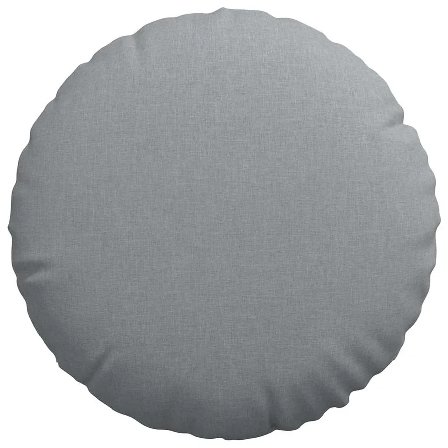 Coussins de siège 2 pcs Gris clair Ø60 x 21 cm tissu - 6