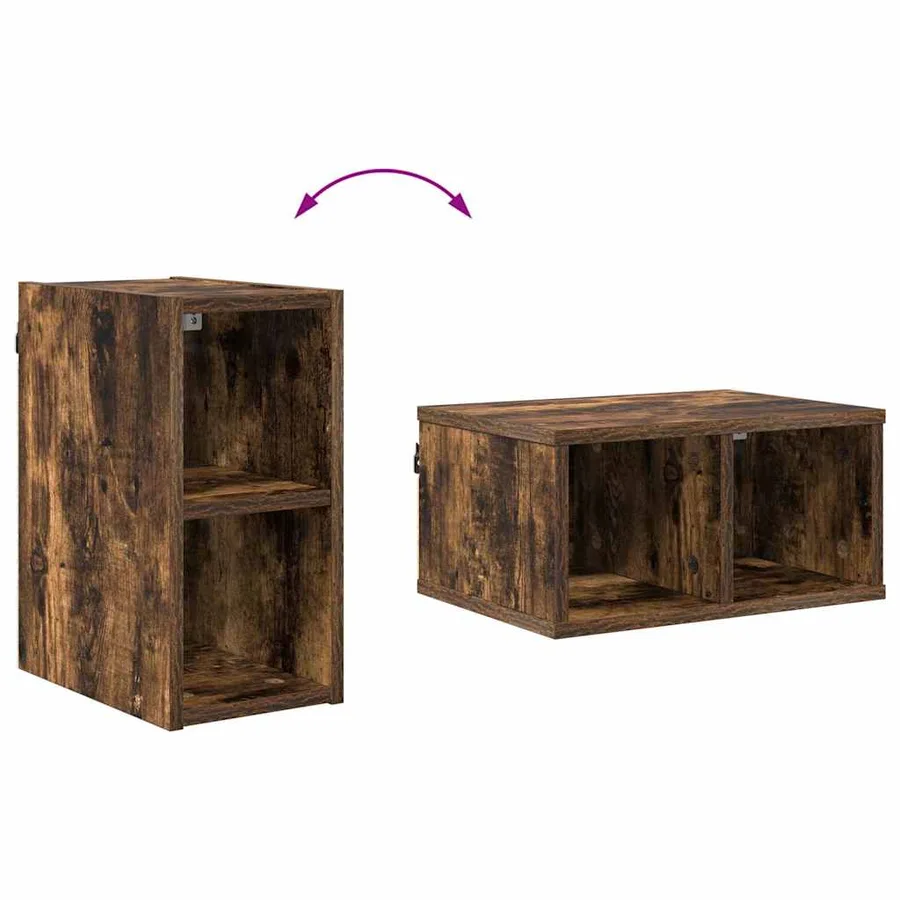 Armoire suspendue avec stockage Chêne fumé 20 x 29,5 x 40 cm - 8