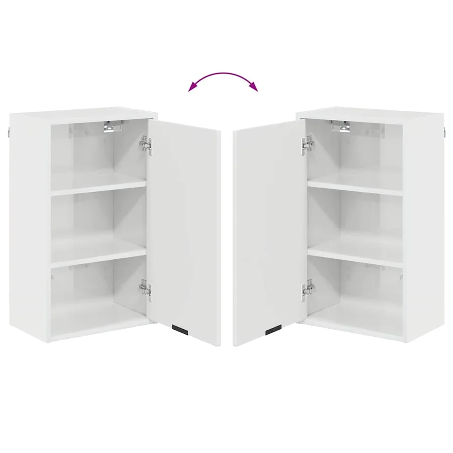 Ensemble de mobilier de salle de bain avec porte Blanc brillant - 11