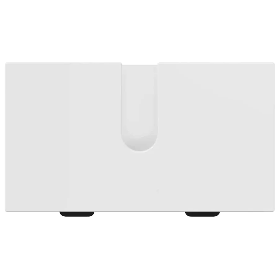 Ensemble de mobilier de salle de bain avec porte Blanc brillant - 9