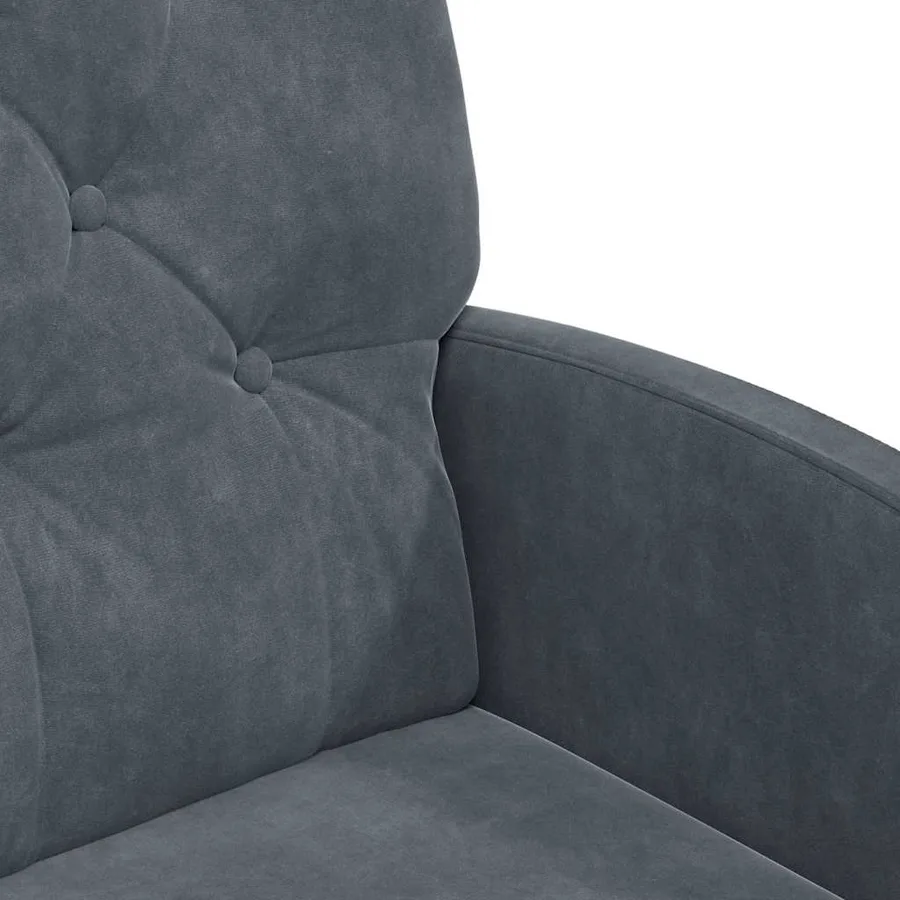 Chaises de Salle à Manger avec Roues 2 pcs Gris foncé Velours - 7