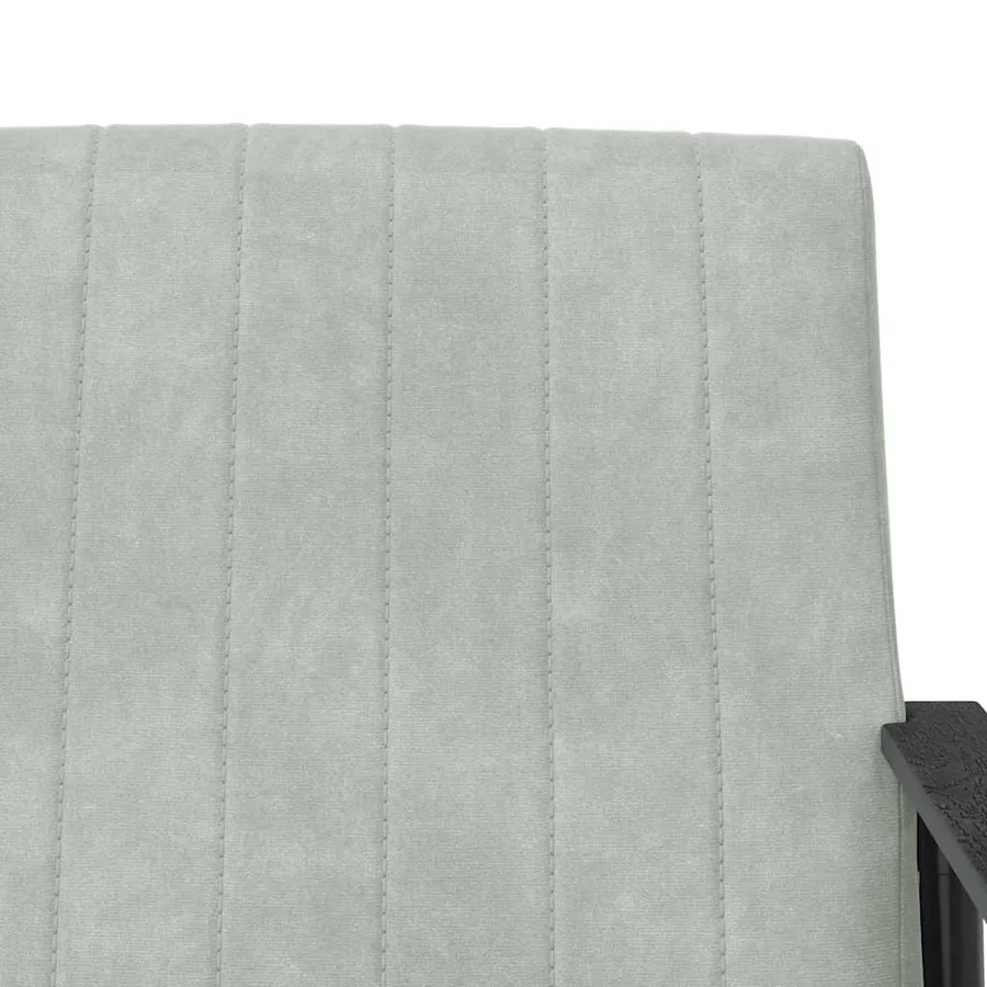fauteuil Gris clair 59 x 75 x 78 cm Velours - 7