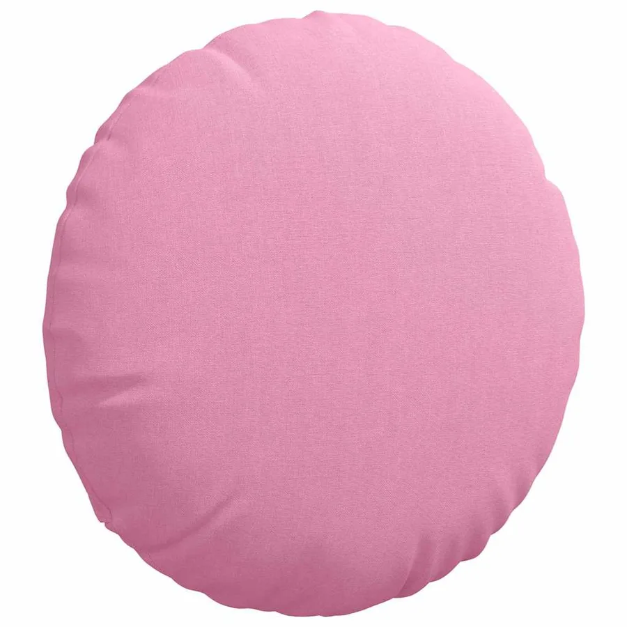Coussins de siège 2 pcs Rose Ø40 x 13 cm tissu - 5