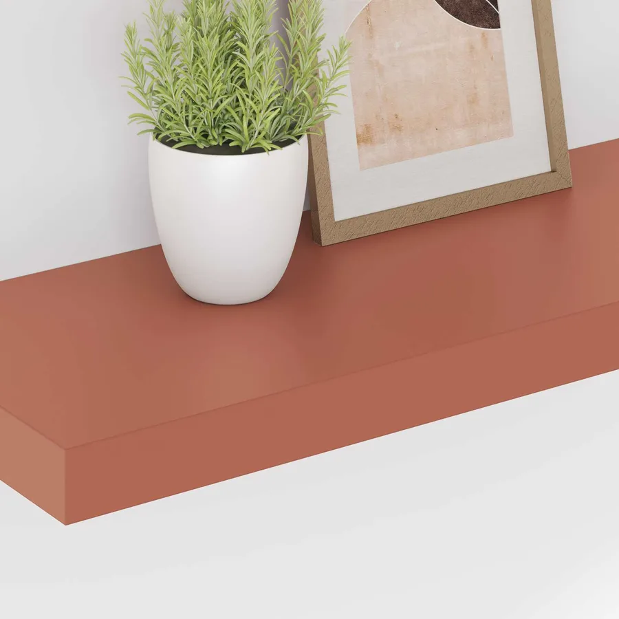 Étagère Murale 2 pcs Rouge 60 x 23 x 4 cm Bois d'ingénierie - 5