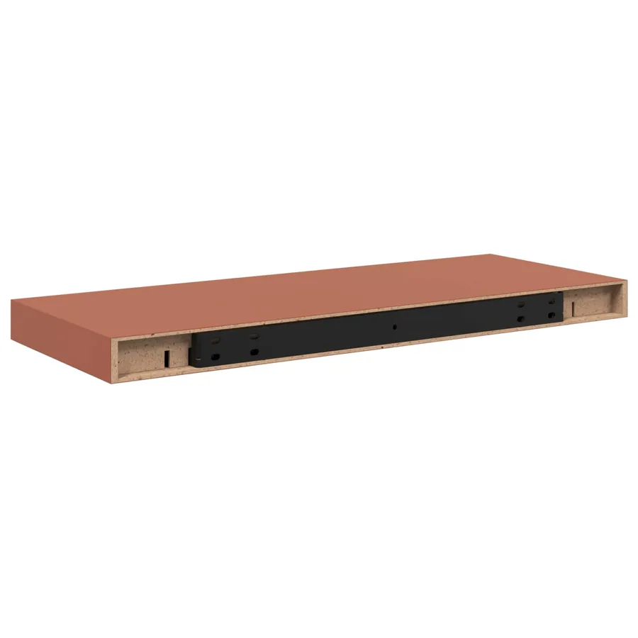 Étagère Murale 2 pcs Rouge 60 x 23 x 4 cm Bois d'ingénierie - 9