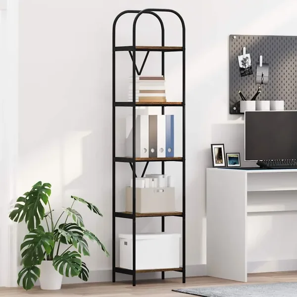 Étagère Chêne fumé 40 x 30 x 183 cm Bois d'ingénierie