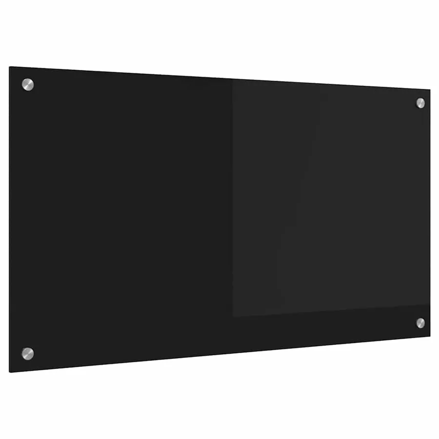 Crédence de cuisine Noir 90 x 50 cm verre trempé - 2