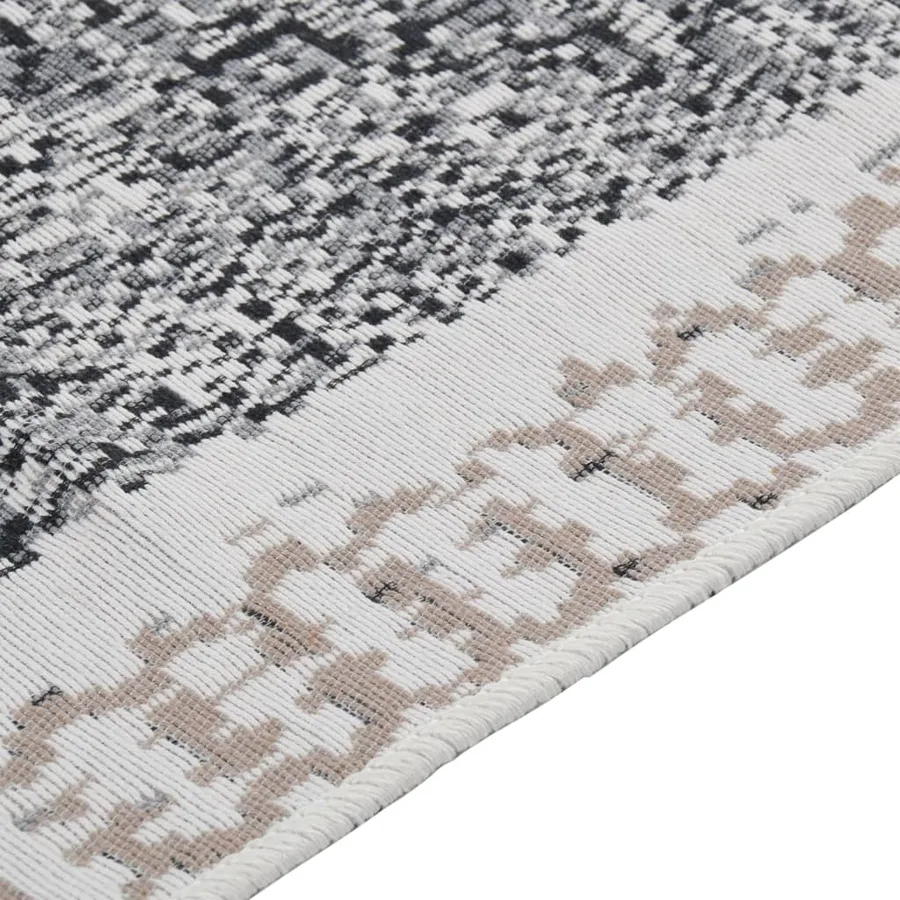 Tapis Noir et gris 120x180 cm Coton - 3
