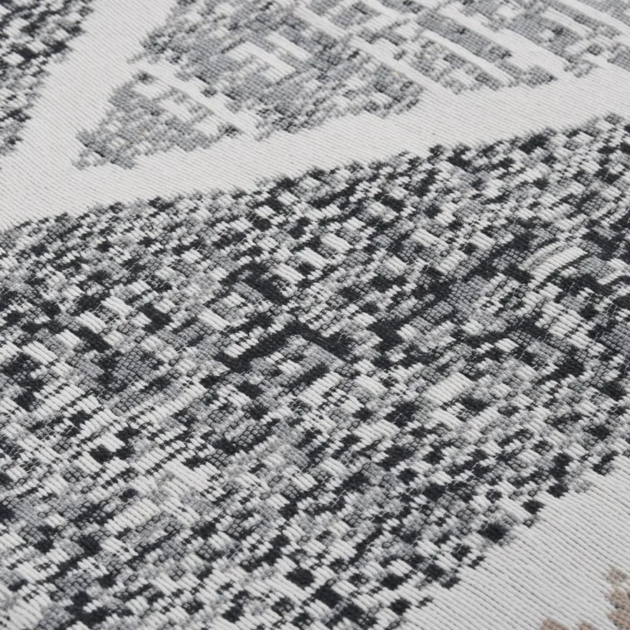Tapis Noir et gris 120x180 cm Coton - 4