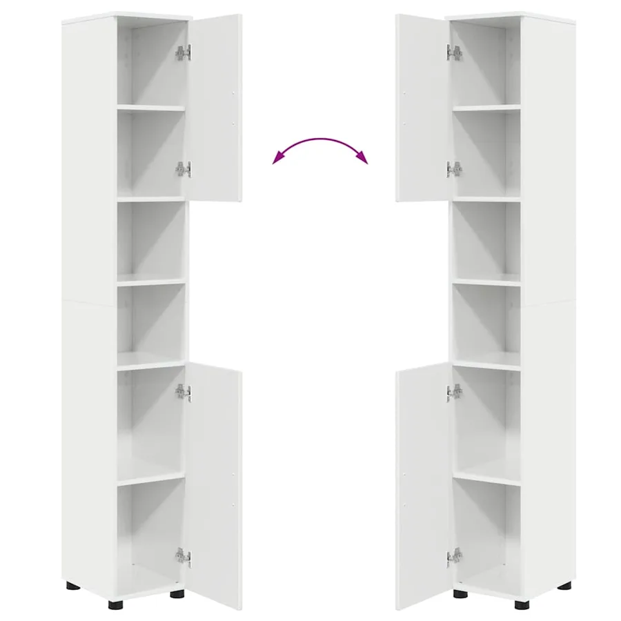 Ensemble de mobilier de salle de bain 5 pcs Blanc brillant - 13
