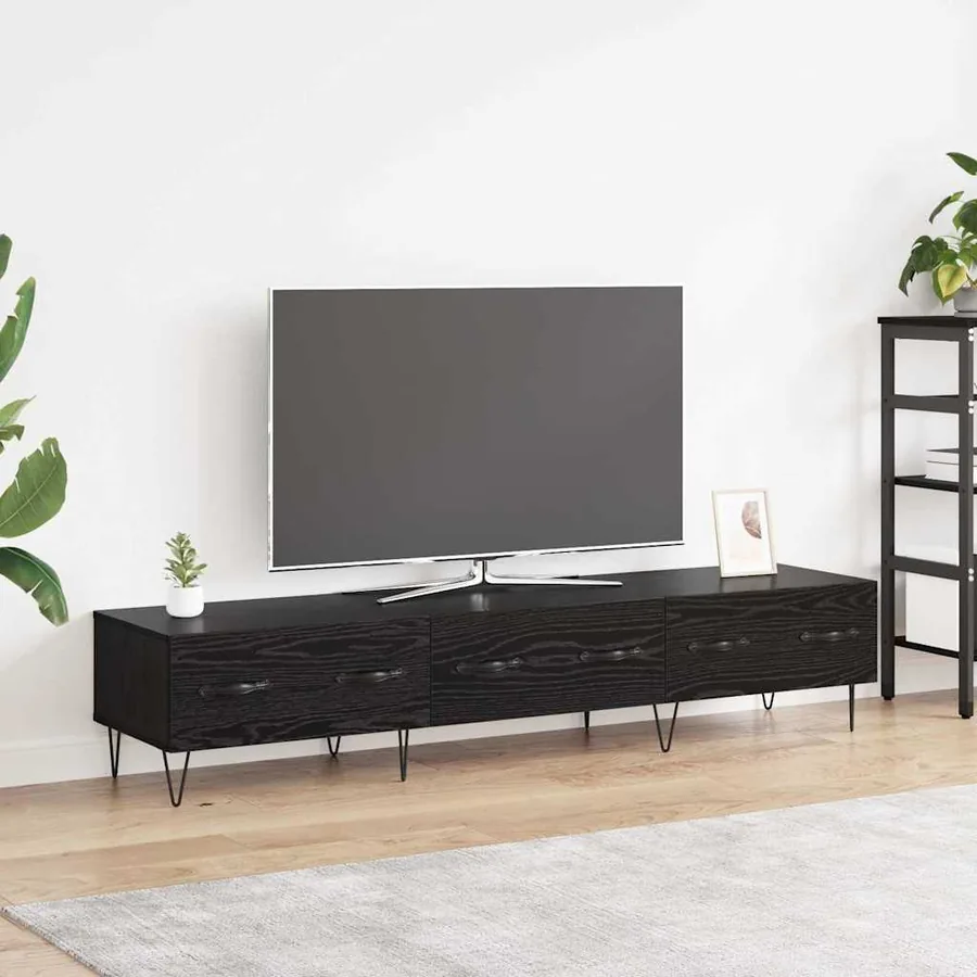 Meuble TV Chêne noir 150 x 36 x 30 cm Bois d'ingénierie