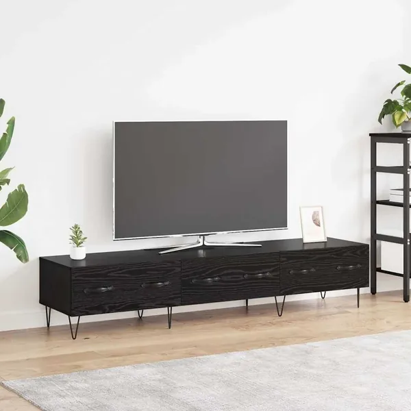 Meuble TV Chêne noir 150 x 36 x 30 cm Bois d'ingénierie