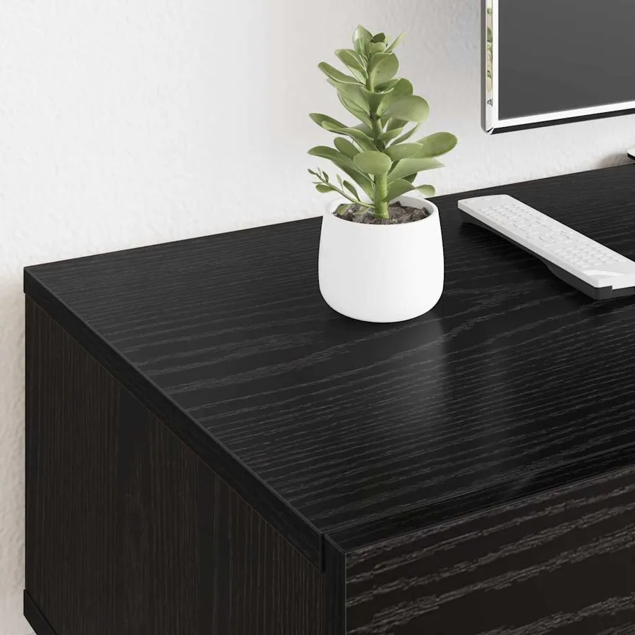 Meuble TV Chêne noir 150 x 36 x 30 cm Bois d'ingénierie - 4