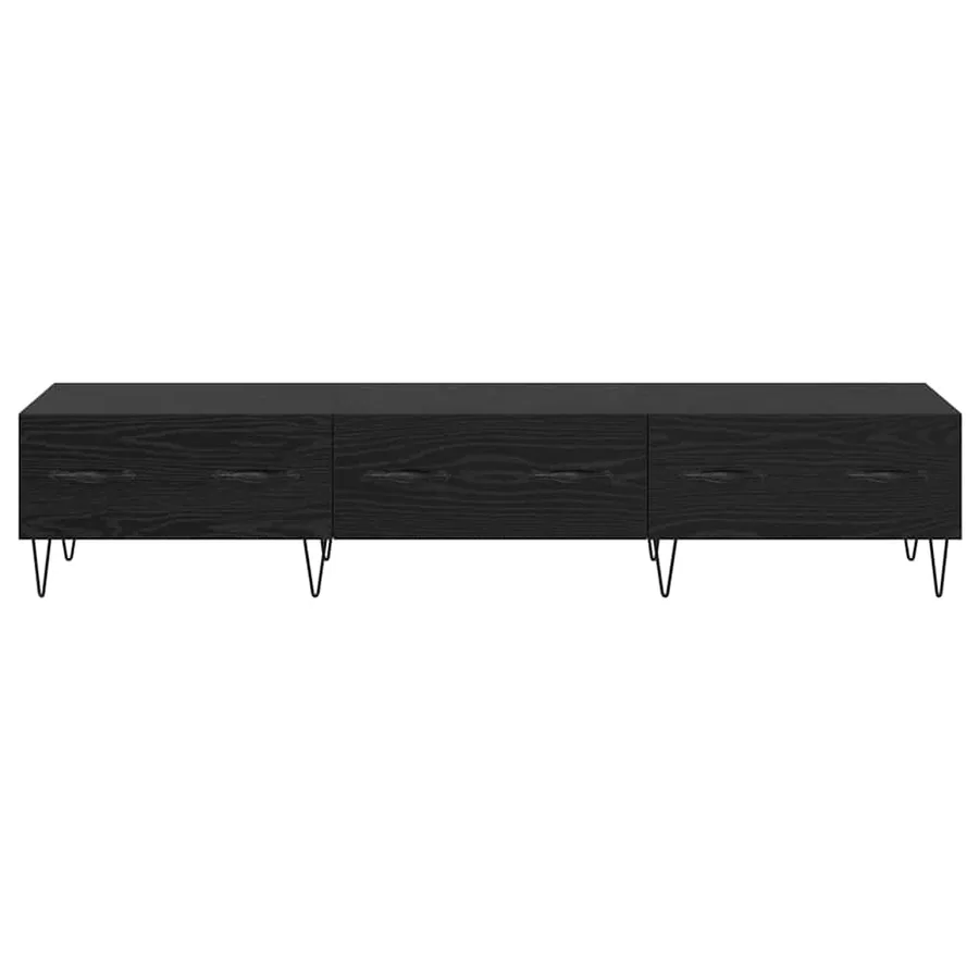 Meuble TV Chêne noir 150 x 36 x 30 cm Bois d'ingénierie - 6