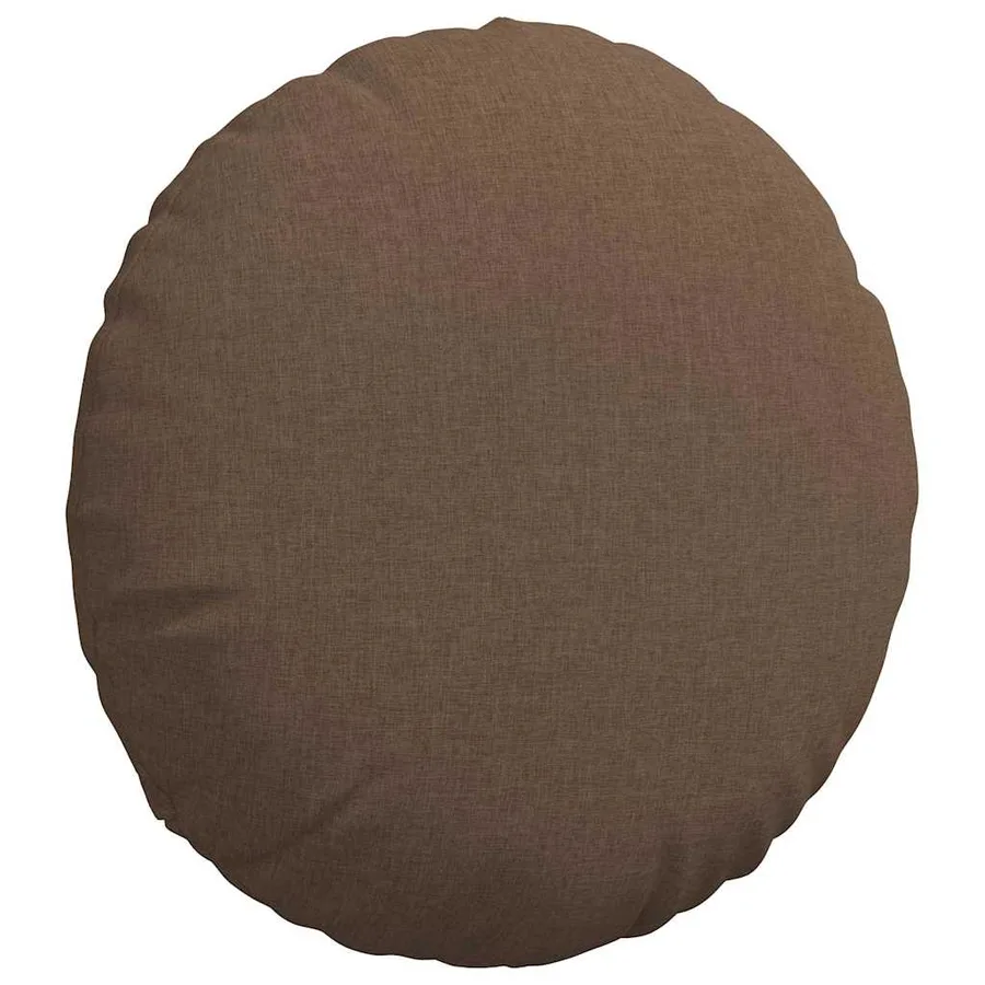 Coussins de siège 2 pcs Marron Ø50 x 19 cm tissu - 5