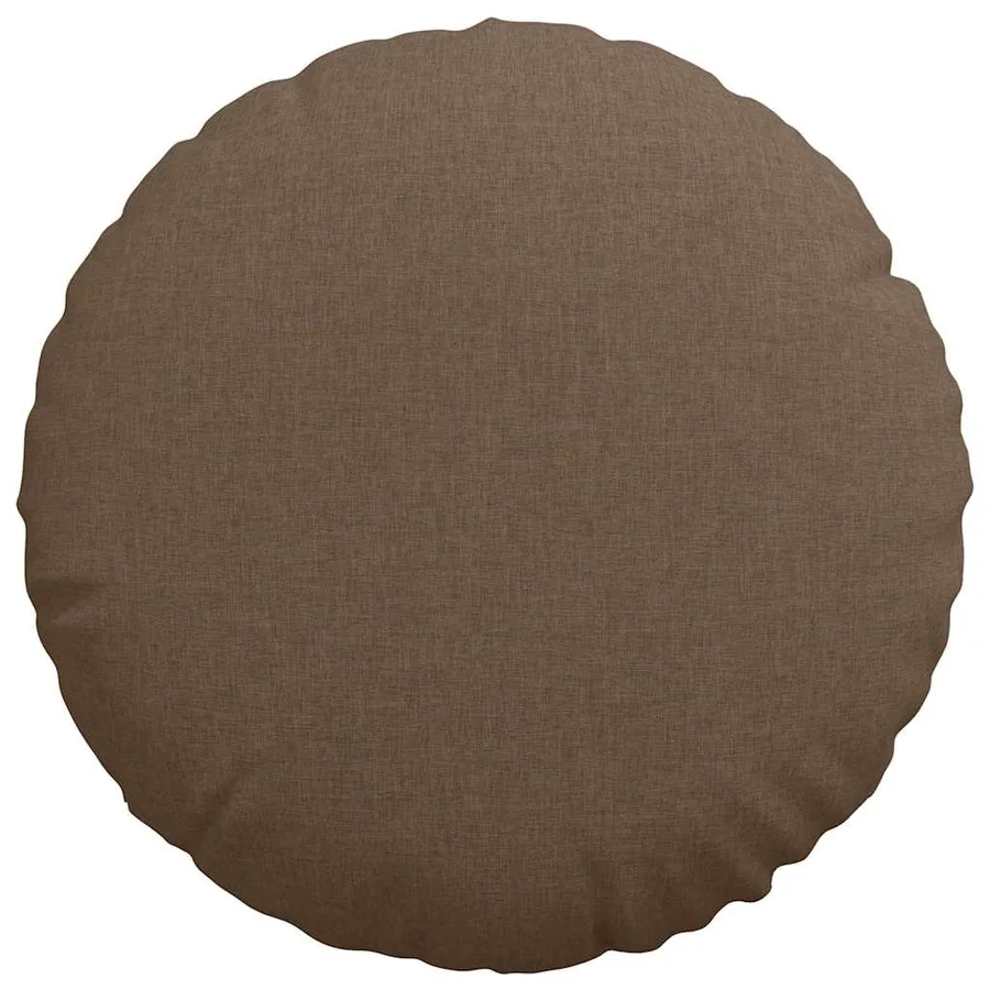 Coussins de siège 2 pcs Marron Ø50 x 19 cm tissu - 6