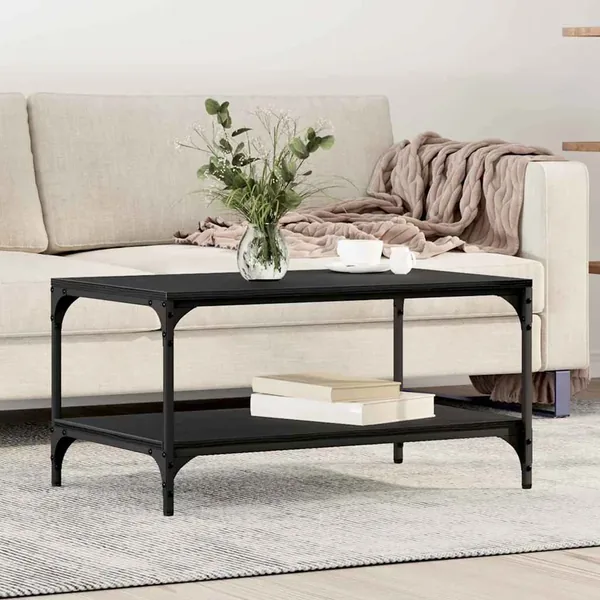 Table basse Chêne noir 82 x 50 x 40 cm Bois d'ingénierie