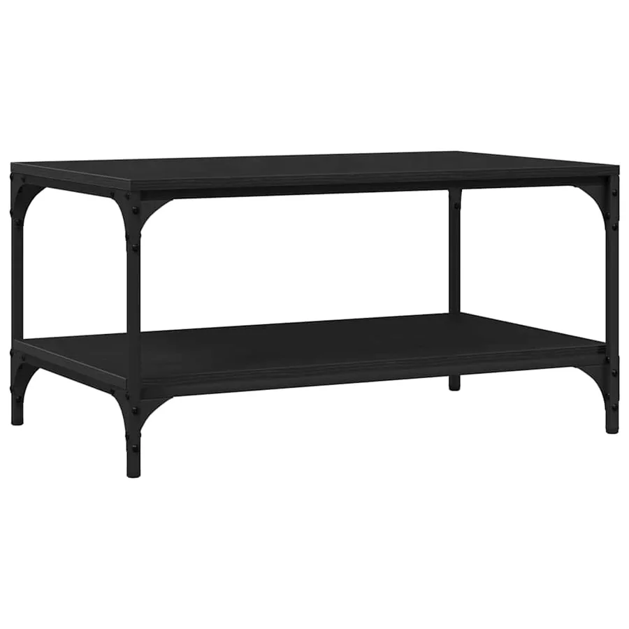 Table basse Chêne noir 82 x 50 x 40 cm Bois d'ingénierie - 2