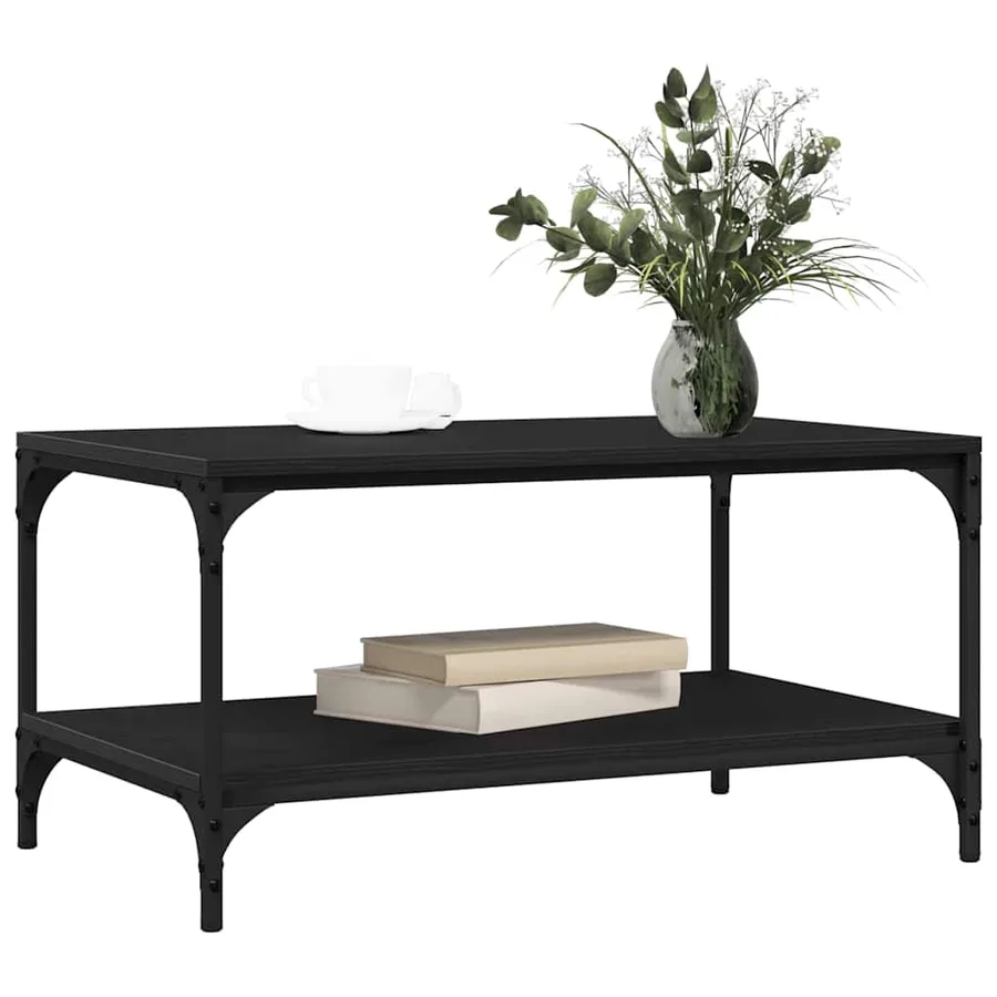 Table basse Chêne noir 82 x 50 x 40 cm Bois d'ingénierie - 3