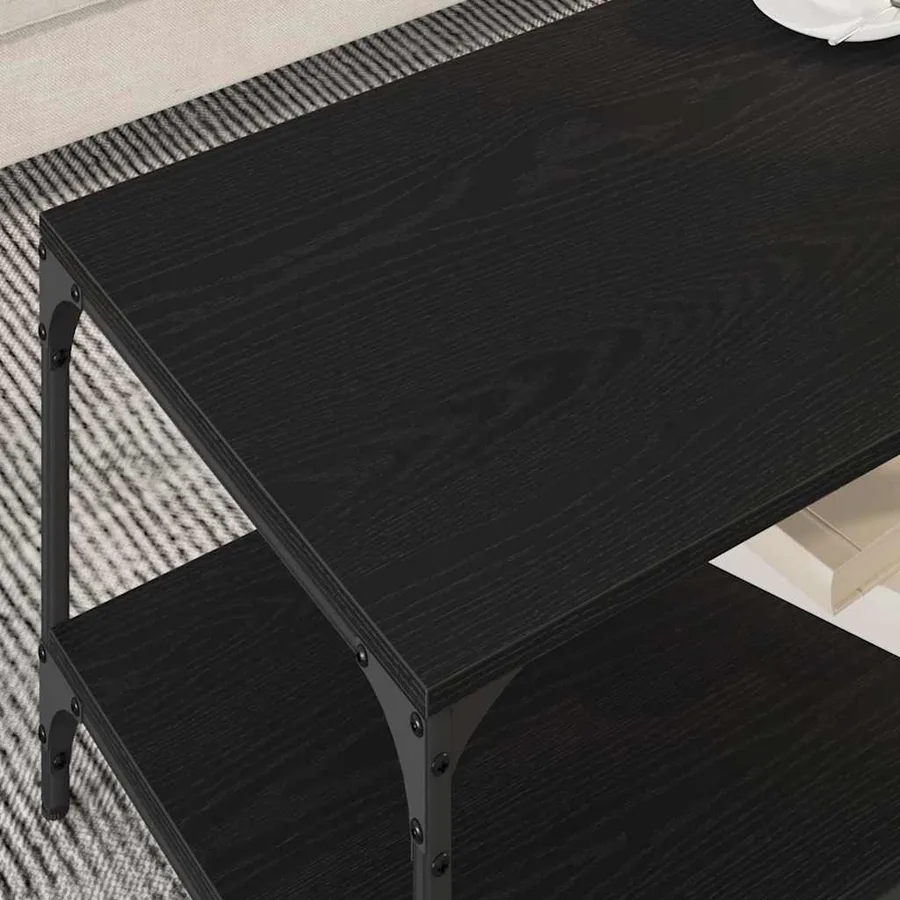 Table basse Chêne noir 82 x 50 x 40 cm Bois d'ingénierie - 4