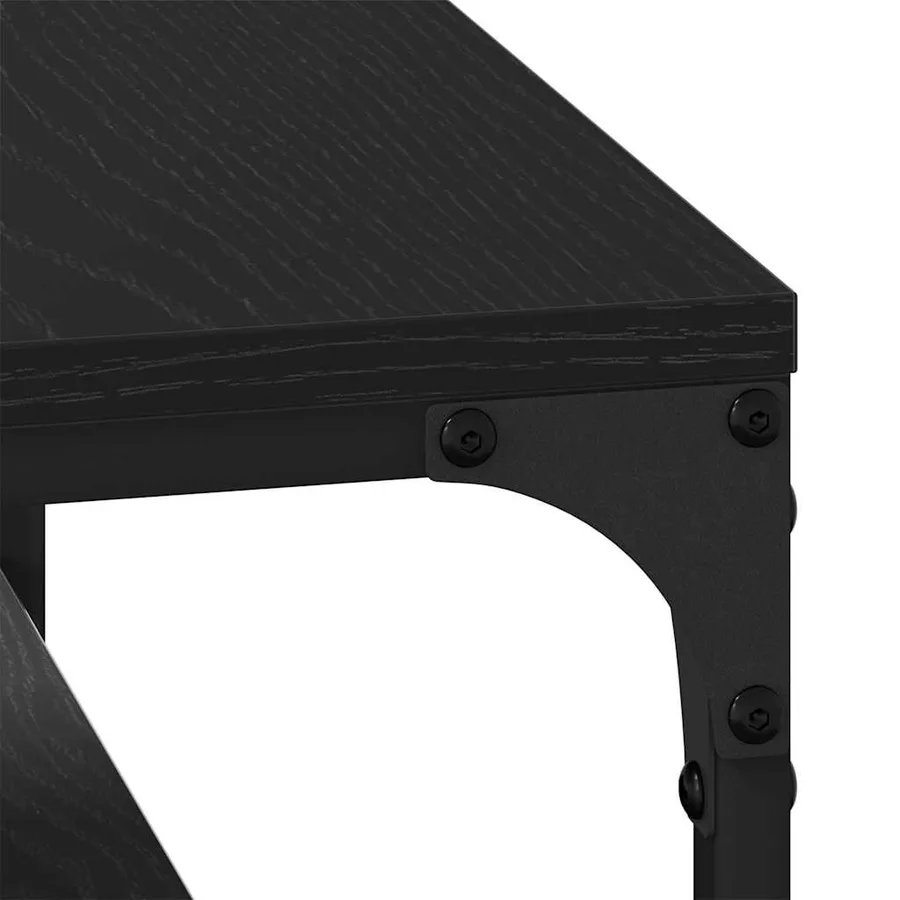 Table basse Chêne noir 82 x 50 x 40 cm Bois d'ingénierie - 9