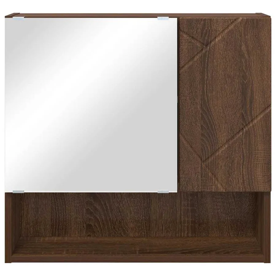 Armoire Miroir Chêne brun 59 x 17 x 55 cm Bois d'ingénierie - 6