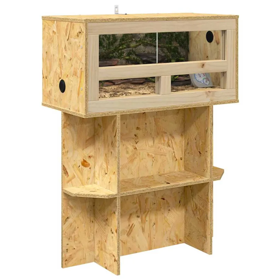 Base de Terrarium avec étagère Marron 60 x 30 x 50 cm OSB - 3