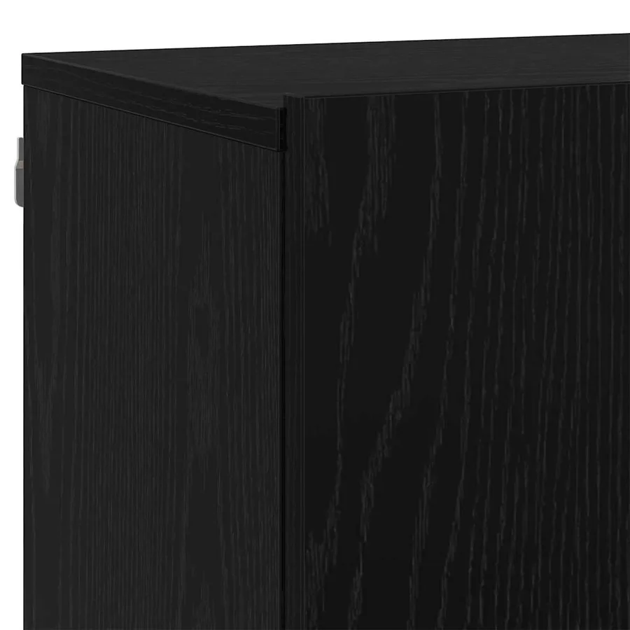 Unites TV Montage mural 6 pcs Chêne noir Bois d'ingénierie - 10