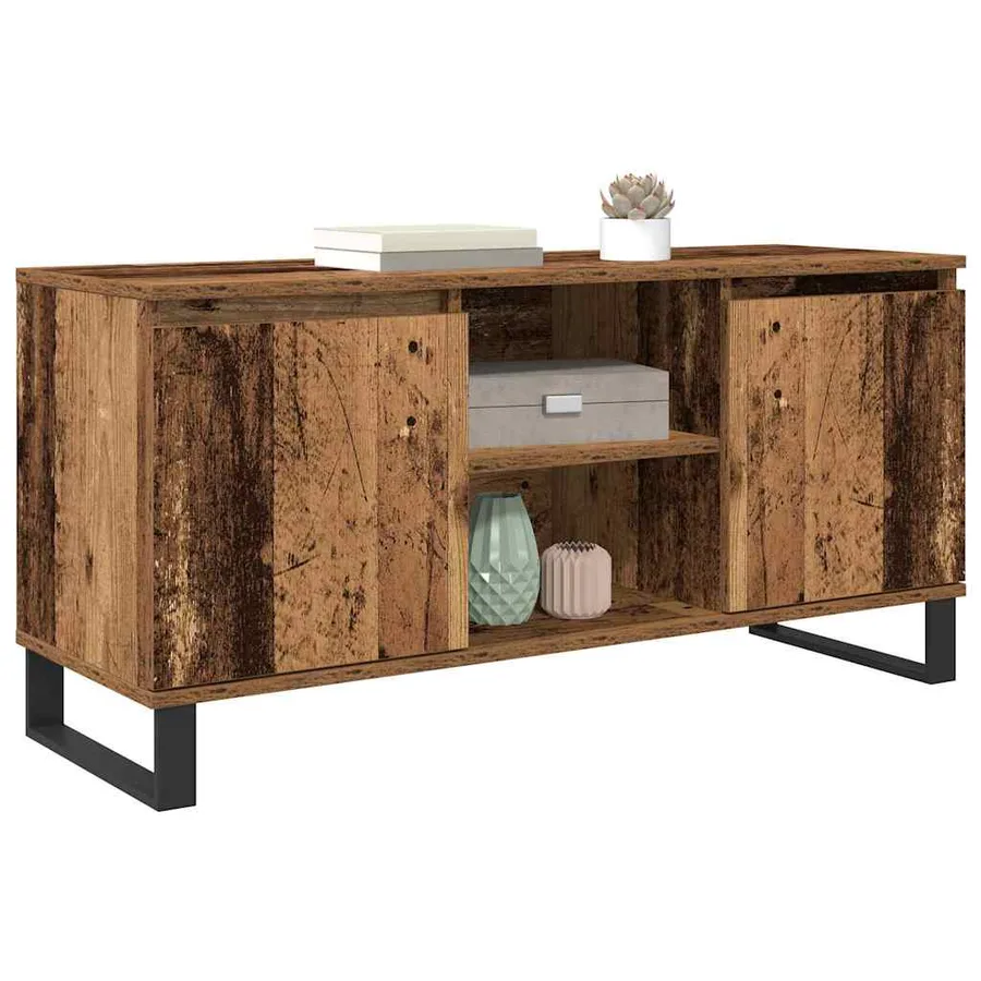 Meuble TV Bois Ancien 104 x 35 x 50 cm Bois d'ingénierie - 3