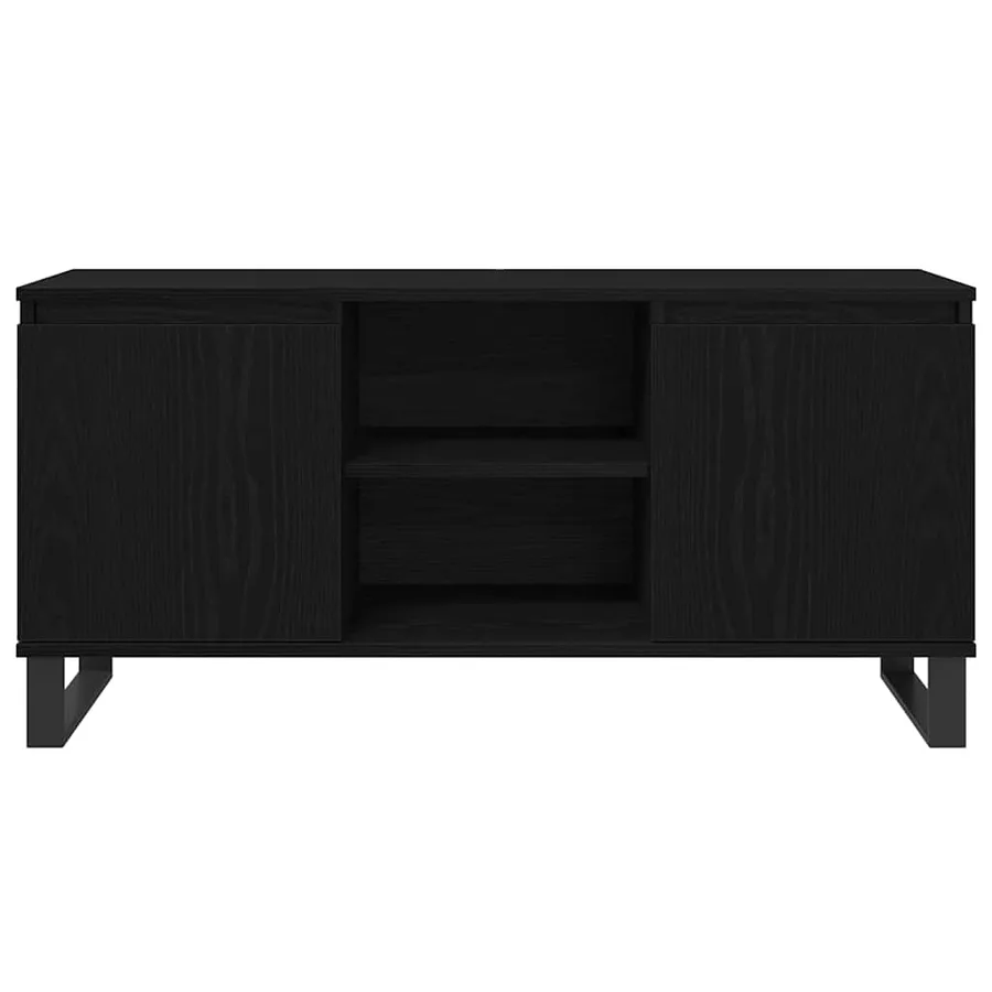Meuble TV Chêne noir 104 x 35 x 50 cm Bois d'ingénierie - 6