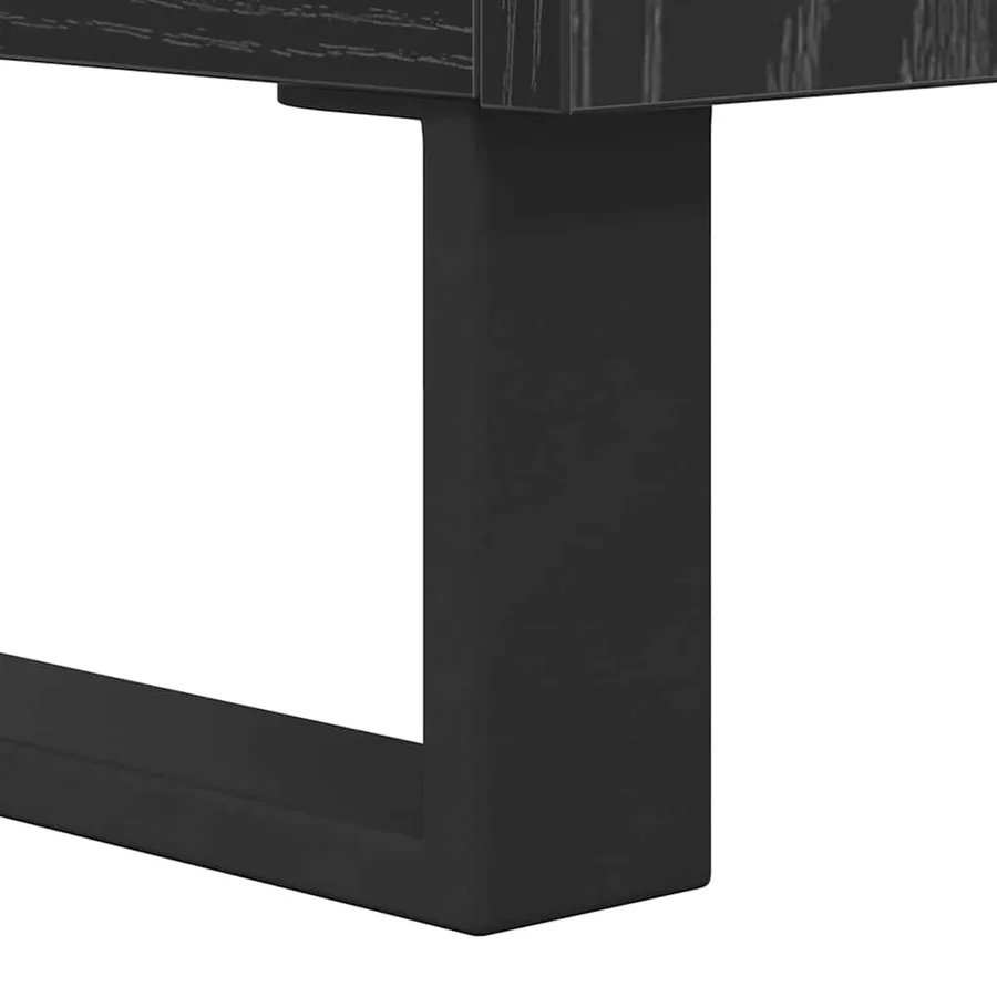 Meuble TV Chêne noir 104 x 35 x 50 cm Bois d'ingénierie - 8