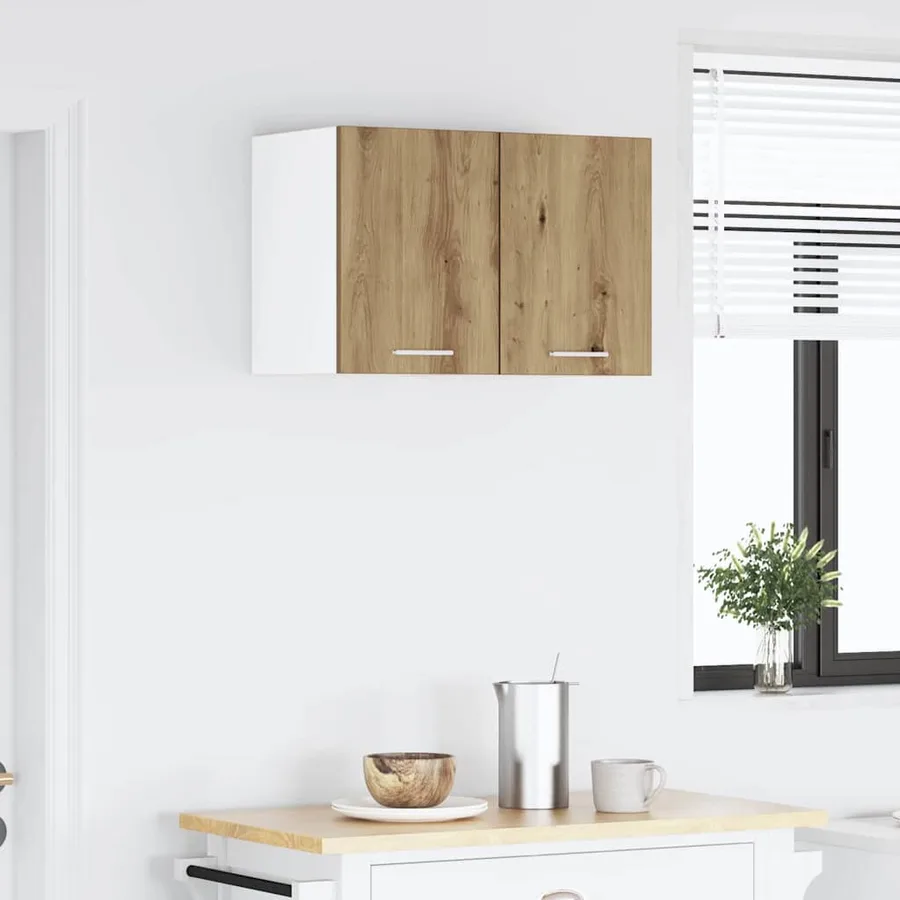 Armoire suspendue 2 pcs Chêne Artisan et Blanc 30 x 31 x 40 cm - 4