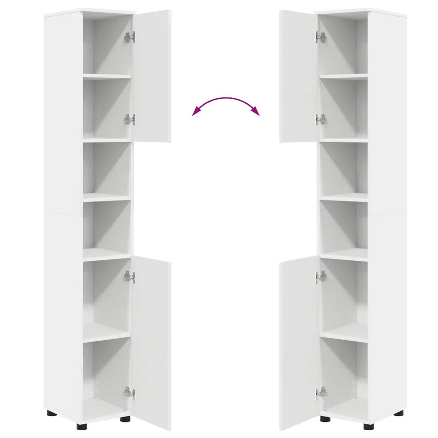 Ensemble de mobilier de salle de bain avec tiroir 5 pcs Blanc - 17