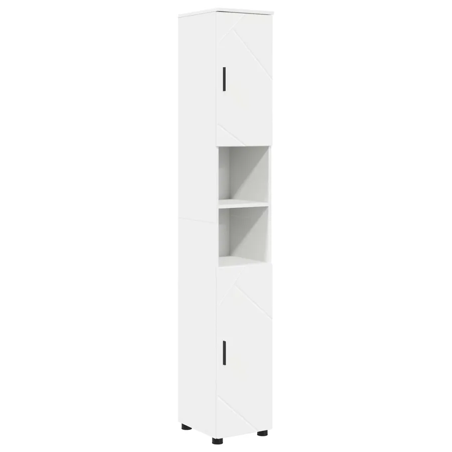 Ensemble de mobilier de salle de bain avec tiroir 5 pcs Blanc - 9