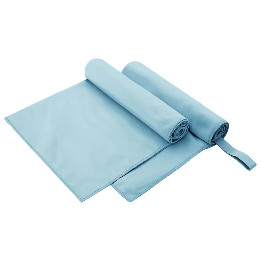 Serviettes de sport 2 pcs Bleu 100 x 50 cm