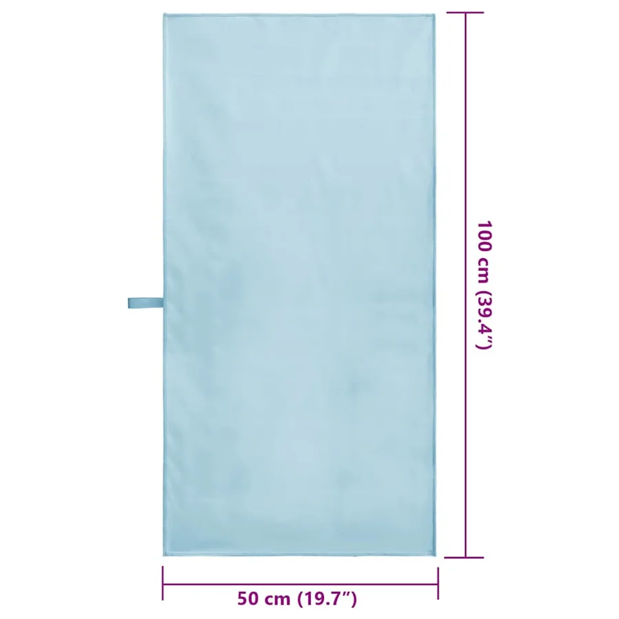 Serviettes de sport 2 pcs Bleu 100 x 50 cm - 8