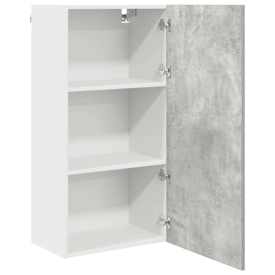 Armoire suspendue Gris béton et Blanc 50 x 31 x 100 cm - 5