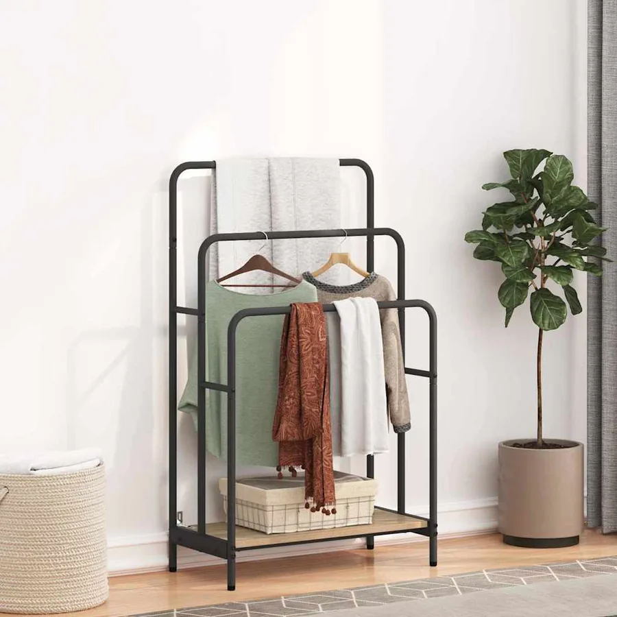 Porte-vêtements avec étagère Chêne Sonoma 60 x 30 x 100,5 cm