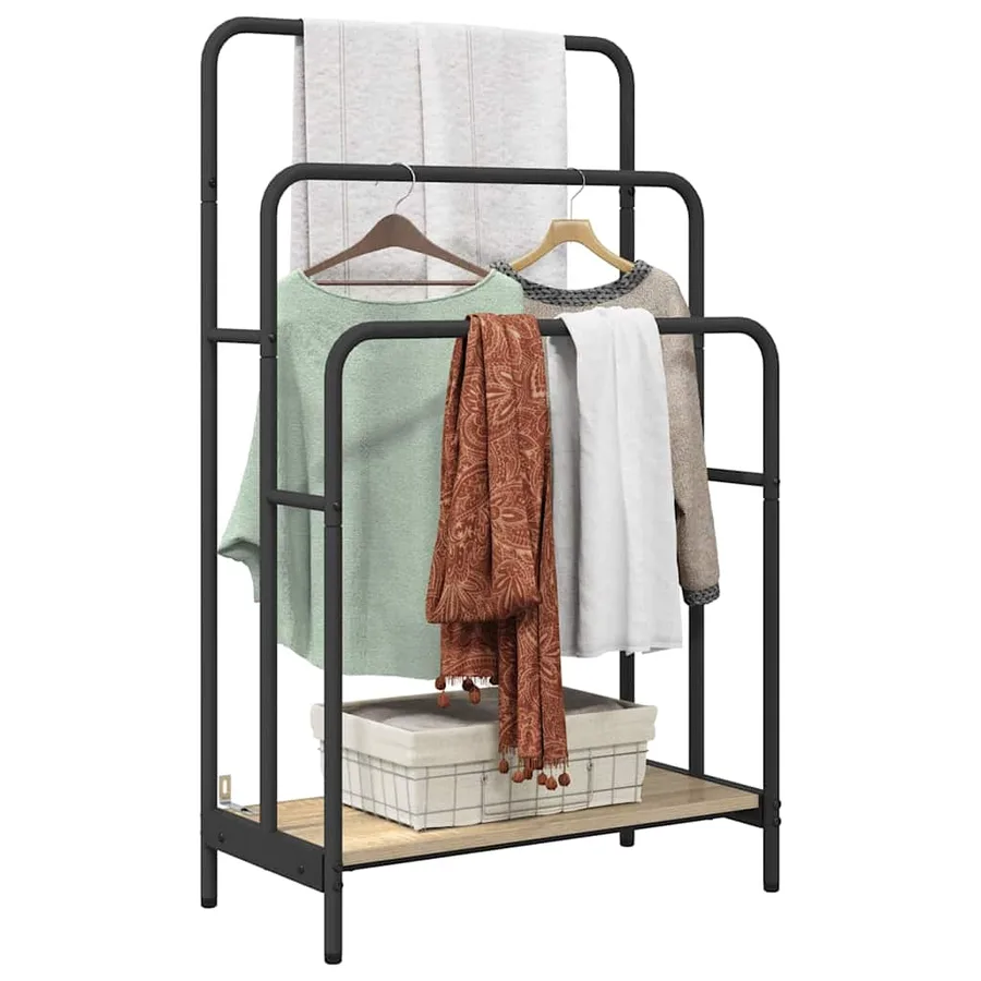 Porte-vêtements avec étagère Chêne Sonoma 60 x 30 x 100,5 cm - 3