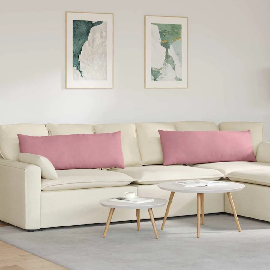 Coussins de canapé 2 pcs Rose 120 x 40 cm
