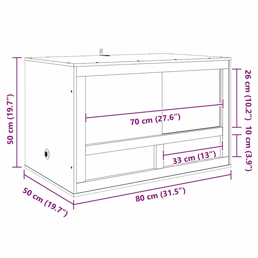 Terrarium Marron 80 x 50 x 50 cm OSB - 13