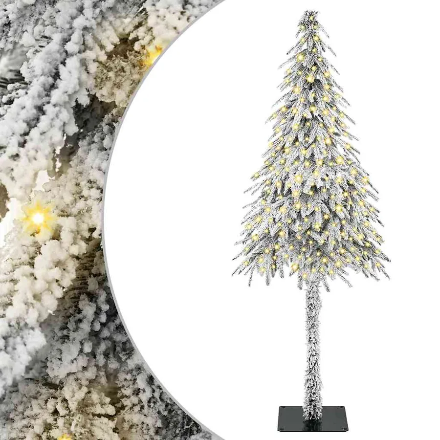Sapin de Noël avec 300 LED Blanc 210 cm PE et Acier - 2
