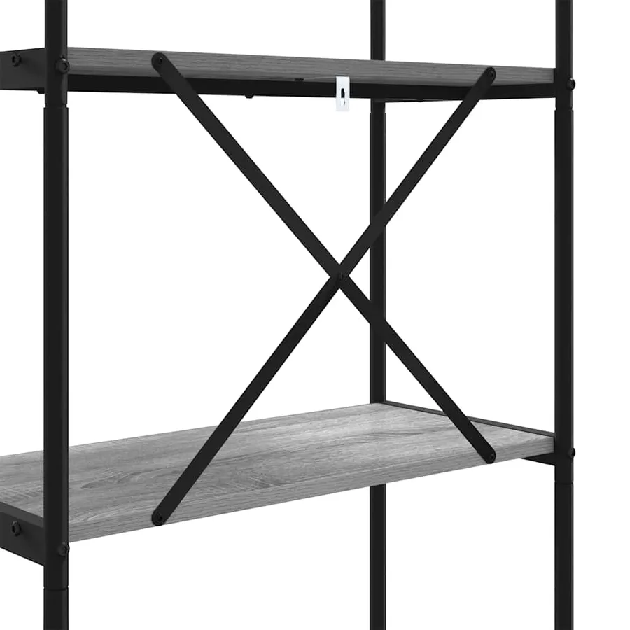 Étagère Gris Sonoma 80 x 30 x 183 cm Bois d'ingénierie - 9